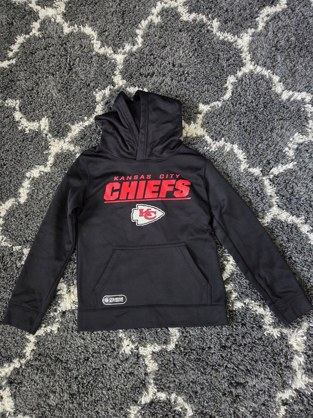Kansas City Chiefs Black Hoodie with Red Logo